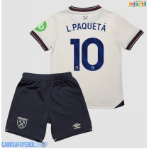 Camisa de time de futebol West Ham United Lucas Paqueta #10 Replicas 2º Equipamento Infantil 2025-26 Manga Curta (+ Calças curtas)